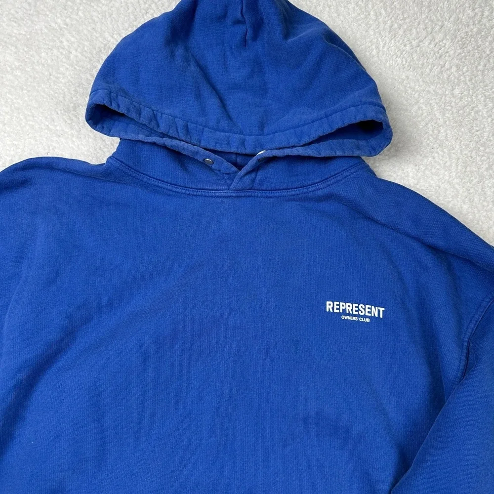 REPRESENT‎ Owners Club Royal Blue Cotton Hoodie Mens Size Large